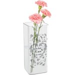 Tianyi - vase a fleurs en verre avec gravure pour la meilleure grand - mre de tous les temps - vase ...