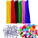 Tiges de chenille multicolores, nettoyeurs de tuyaux, artisanat d'art fait a la main, mat�riel de cr�ativit� ...