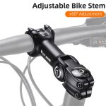 Tige de guidon de vlo rglable, angle variable de 60 degrs, en alliage d'aluminium, rehausseur de guidon ...