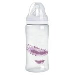 Tigex biberon col large multi flow 1er age 300 ml tétine 0 - 6 mois décor fille Tigex biberon col large multi flow 1er age 300 ml tétine 0 - 6 mois décor fille