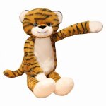 Tigre en peluche pour enfants, jouet dcoratif ultra - doux, respirant, brun et blanc
