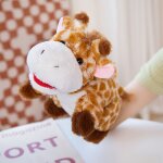 Tigre raton laveur animal marionnette a main parent - enfant interactif lion bouche ouverte marionnette ...