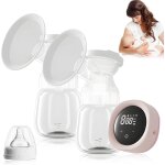 Tire lait electrique, tire - lait electrique double, tire lait electrique main libre, sans bpa, 4 modes ...