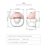 Tire lait, tire lait electrique main libre avec 3 modes et 12 puissances, 27 mm tire lait portable anti ...