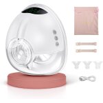 Tire lait electrique main libre, tirelait electrique 4 modes et 9 niveaux, portable, aspiration puissante, ...