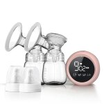 Tire - lait electrique en silicone avec double aspiration, capacit de 180 ml, rechargeable, ultra silencieux, ...