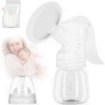 Tire - lait manuel, tire - lait en silicone, tire lait manuel avec 180ml biberon ttine, sacs de conservation ...