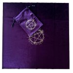 Tissu d'autel en velours violet pour cartes de tarot, tapisserie de table violet pour jeu de socit, ...