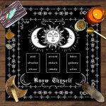 Tissu pour cartes de tarot 49 x 49 cm - cartes de tarot - accessoires de sorcellerie - nappe carrée - ... Tissu pour cartes de tarot 49 x 49 cm - cartes de tarot - accessoires de sorcellerie - nappe carrée - ...