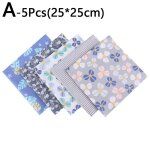 Tissu serg� en coton a motifs de dessins anim�s, 5 pi�ces, pour courtepointe, patchwork pour enfants, ...