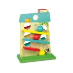 Toboggan avec 3 boules en bois - enfant - jouet 1er age d eveil