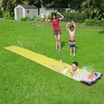 Toboggan aquatique toboggan gonflable a une voie, pour 1 personne 480x70cm avec pulvrisateur a eau a ...