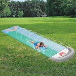 Toboggan aquatique superhal pour la pelouse avec airbags gonflables