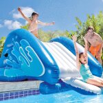 Toboggan gonflable pour piscine enterre