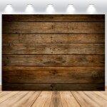 Toile de fond en bois 2. 5x1. 8m, rtro marron rustique mur en bois vinyle fond de photographie pour ...