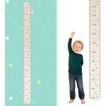 Toise en bois pour enfants - toise pour chambre d'enfant - puzzle en bois naturel pliable - toise en ...