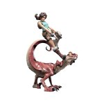 Tomb raider figurine mini epics lara croft & raptor 24 cm