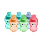 Tommee tippee - lot de 6 biberons closer to nature - ttine valve anti - colique - 260ml - multicolore ...