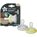 Tommee tippee sucette ctn - forme naturelle nuit x2 0 - 6 mois