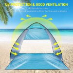 Tomshoo tente de plage pop - up automatique et instantane, lgre, pare - soleil d'extrieur, abri solaire, ...