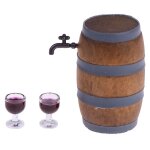 Tonneau de bire et de vin miniature, ensemble de verres a vin et ft de bire, pour dcoration de maison ...