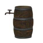 Tonneau a vin miniature durable en bois ecologique, seau a vin miniature 1:12 pour maison de poup�e