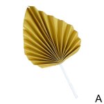 Toppers de gteaux en papier feuille d'or, 1 pice, eventail pliant, pour fte d'anniversaire pour enfants, ...