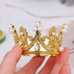 Topper mini couronne a perles pour dcoration de gteau ou coiffure, 1 pc, accessoire romantique idal ...