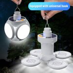 Torche solaire led rechargeable par usb, lampe d'urgence, projecteur portable, id�ale pour le camping, ...