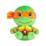 Les tortues ninja - peluche mocchi - mocchi michelangelo junior 15 cm
