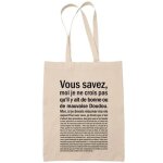 Tote bag doudou situation femme beige id�e cadeau sac cabas bandouli�re, sac de plage, sac � main imprim� ...