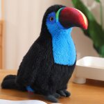Toucan en peluche, perroquet, oiseau, ornements pour enfants toucan bleu - 20 cm (0, 1 kg)
