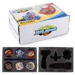 Toupie bayblade burst en m�tal, jouet gyroscope booster, ensemble de jouets avec 2 lanceurs, jouets de ...