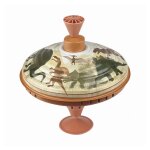 Toupie a pression en metal dinosaure