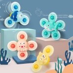 Toupie rotative a ventouse pour b�b�, jouet a rotation rapide, facile a fixer et a secouer, ensemble ...