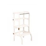 Tour d'apprentissage - table  step'n'sit . white / fermoirs dors