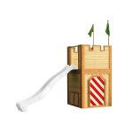 Tour de jeux avec toboggan blanc aire de jeux pour l'ext�rieur maisonnette / cabane de jeu en bois fsc ...