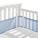 Tour de lit 4 cts (2 pices, bleu), tour de lit protecteur pour berceau, tour de lit respirant pour ...
