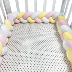 Tour de lit de bébé de pour berceaux garçon et fille, protection de oral et, oreiller tressé noué, décor ... Tour de lit de bébé de pour berceaux garçon et fille, protection de oral et, oreiller tressé noué, décor ...