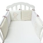 Tour de lit bb pare - choc de lit enfant 6 pices 30 * 30cm, ours beige