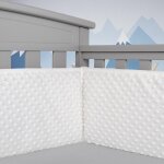 Tour de lit en coton pour bb, 4 pices, protection epaisse pour nouveau - n, coussin lavable, sac ...