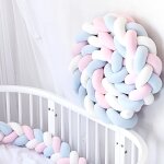 Tour de lit tresse - douce tour de lit bebe 2m avec cordon d'attache idal pour la scurit de votre ...