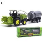 Tracteur de ferme moul� sous pression pour enfants, mod�le de voiture a friction, jouet educatif, coupe ...