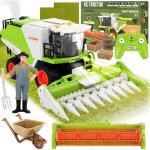 Tracteur moissonneuse rc tlcommande 2, 4 ghz avec lumires et effets, jouet ferme pour enfants.