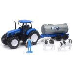 Tracteur new holland avec citerne lait et personnage 1 / 32eme Tracteur new holland avec citerne lait et personnage 1 / 32eme