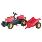 Tracteur a pdales rollykid avec remorque