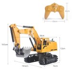 Tracteur radio pelleteuse rc 1:24, jouet de simulation, camion d'ingnierie, voiture avec musique et ...