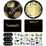 Trahoo - 12 cartes d'invitation enfant, football invitation anniversaire en franais avec enveloppes ...