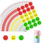 Trahoo - 1200 pices 2. 5cm gommettes smile autocollant, autocollants ronds visage souriant, gommette ...