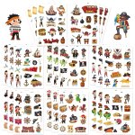 Trahoo - 24 feuilles autocollants pirates pour enfants, autocollants pirates pour bouteilles deau scrapbook, ...